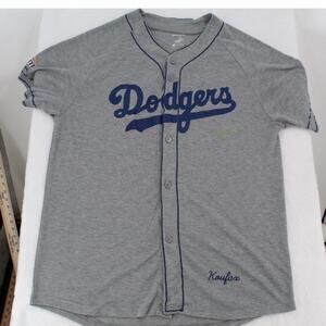 Los Angeles Dodgers Shirt Mens XL Gray MLB Baseball Koufax 32 Jersey Limited